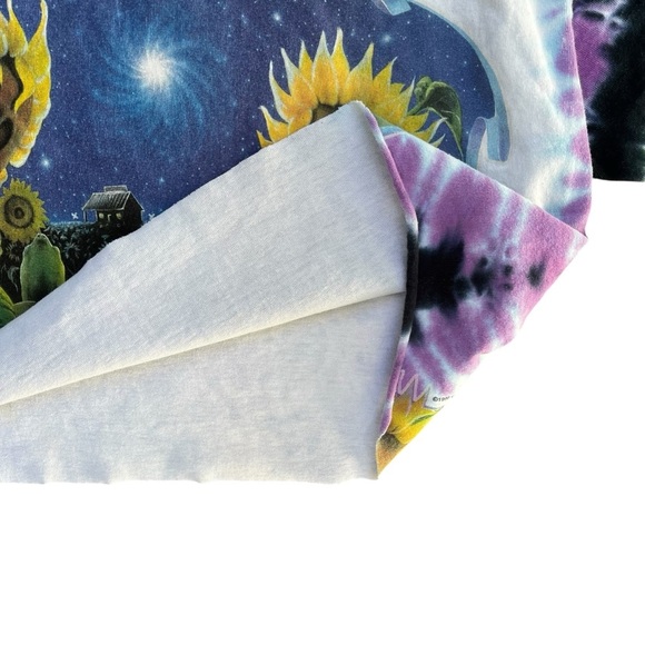 Grateful Dead Cropped Tie Dye Short Sleeve Tee Shirt Medium Sunflowers - Picture 9 of 9